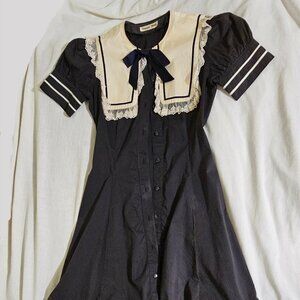 Innocent World Lolita Navy & Beige A-line Dress
